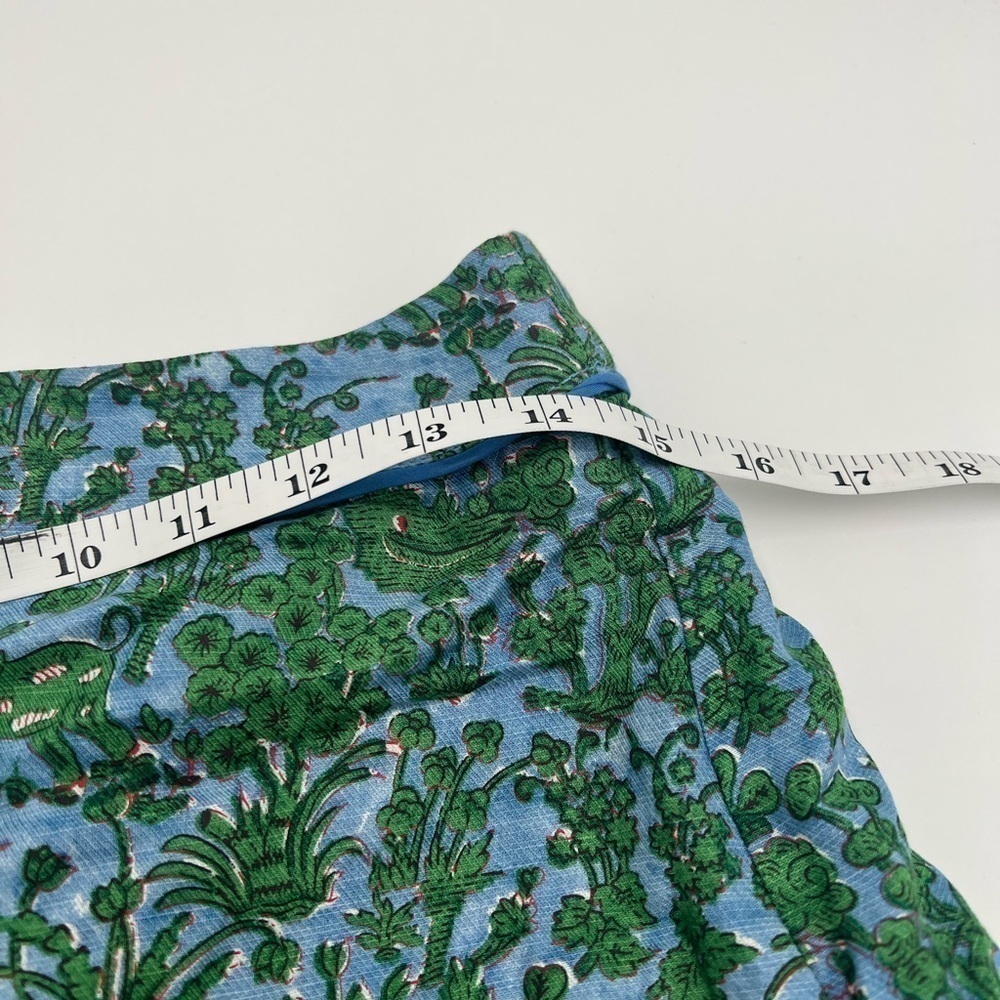 Anthropolgie Elephant Floral Print Rayon Linen Shorts Extra Small- Pre Own - Picture 12 of 15